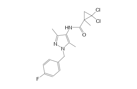 2,2-dichloro-N-[1-(4-fluorobenzyl)-3,5-dimethyl-1H-pyrazol-4-yl]-1-methylcyclopropanecarboxamide