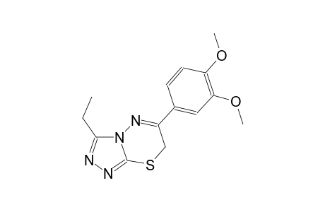 7H-[1,2,4]triazolo[3,4-b][1,3,4]thiadiazine, 6-(3,4-dimethoxyphenyl)-3-ethyl-