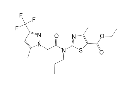 ethyl 4-methyl-2-[{[5-methyl-3-(trifluoromethyl)-1H-pyrazol-1-yl]acetyl}(propyl)amino]-1,3-thiazole-5-carboxylate