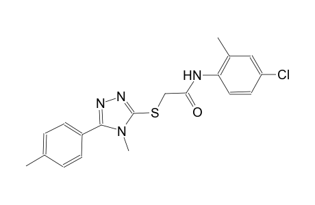 N-(4-chloro-2-methylphenyl)-2-{[4-methyl-5-(4-methylphenyl)-4H-1,2,4-triazol-3-yl]sulfanyl}acetamide