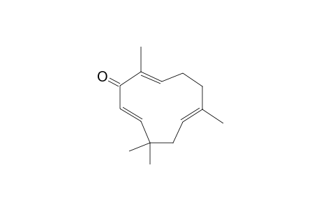 ZERUMBONE;2,6,9-HUMULATRIEN-8-ONE;2,6,9,9-TETRAMETHYL-(2E,6E,10E)-CYCLOUNDECA-2,6,10-TRIEN-1-ONE