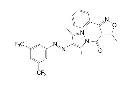 3,5-DIMETHYL-4-[(alpha,alpha,alpha,alpha',alpha',alpha'-HEXAFLUORO-3,5-XYLYL)AZO]-1-[(5-METHYL-3-PHENYL-4-ISOXAZOLYL)CARBONYL]PYRAZOLE