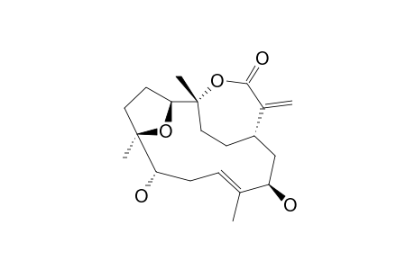 FLEXIBOLIDE;(1R,4R,5S,8R,9S,13R,11E)-5,8-EPOXY-9,13-DIHYDROXYCEMBRA-11,15-DIEN-16,4-OLIDE