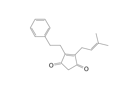 4-Cyclopentene-1,3-dione, 4-(3-methyl-2-butenyl)-5-(2-phenylethyl)-