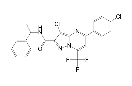 pyrazolo[1,5-a]pyrimidine-2-carboxamide, 3-chloro-5-(4-chlorophenyl)-N-(1-phenylethyl)-7-(trifluoromethyl)-