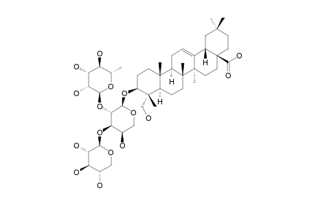 3-O-BETA-D-XYLOPYRANOSYL-(1->3)-[ALPHA-L-RHAMNOPYRANOSYL-(1->2)]-ALPHA-L-ARABINOPYRANOSYLHEDERAGENIN;3-O-BETA-D-XYLOPYRANOSYL-(1->3)-[ALPHA-L-RHAMN