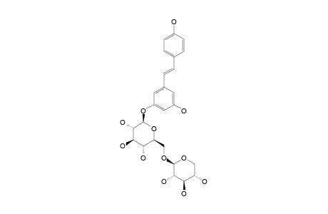 LYSIDISIDE_L;(E)-5,4'-DIHYDROXYSTILBENE_3-O-BETA-D-XYLOPYRANOSYL-(1->6)-BETA-D-GLUCOPYRANOSIDE