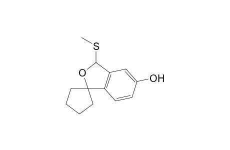 1,1-Tetramethylene-3-(methylthio)-5-hydroxy-1,3-dihydroisobenzofuran