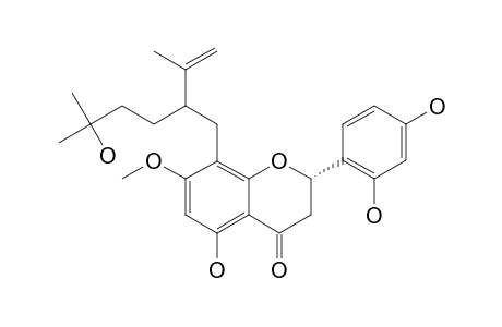 (2S)-8-(5-HYDROXY-2-ISOPROPENYL-5-METHYLHEXYL)-7-METHOXY-5,2',4'-TRIHYDROXY-FLAVANONE