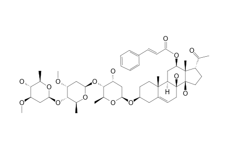 SYRIACOSIDE-B;IKEMAGENIN-3-O-BETA-D-OLEANDROPYRANOSYL-(1->4)-BETA-D-CYMAROPYRANOSYL-(1->4)-BETA-D-DIGITOXOPYRANOSIDE