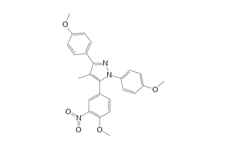 5-(4-METHOXY-3-NITROPHENYL)-1,3-BIS-(4-METHOXYPHENYL)-4-METHYL-1H-PYRAZOLE