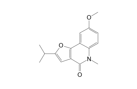 8-METHOXY-2-(1'-METHYLETHYL)-5-METHYL-4,5-DIHYDROFURO-[3,2-C]-QUINOLIN-4-ONE