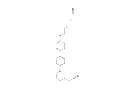 6-(PHENYLTHIO)-HEX-5-ENE-NITRILE;(E/Z)-MIXTURE