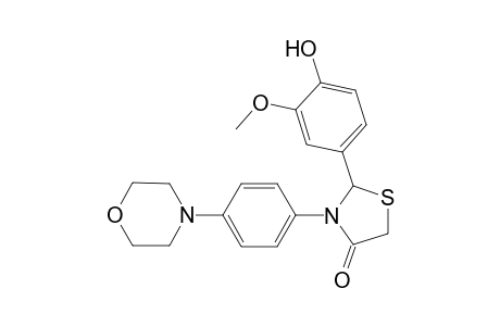 2-(3'-Methoxy-4'-hydroxyphenyl)-3-(4-N-morpholinophenyl)-1,3-thiazolidin-4-one