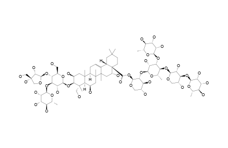 3-O-[BETA-D-APIOFURANOSYL-(1->4)-[ALPHA-L-RHAMNOPYRANOSYL-(1->3)]-BETA-D-GLUCOPYRANOSYL-28-O-[ALPHA-L-RHAMNOPYRANOSYL-(1->3)-BETA-D-XYLOPYRANOSYL-