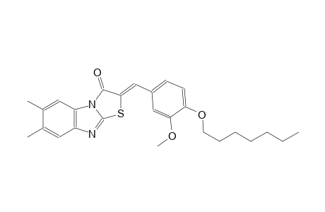 (2Z)-2-(4-heptoxy-3-methoxy-benzylidene)-6,7-dimethyl-thiazolo[3,2-a]benzimidazol-1-one