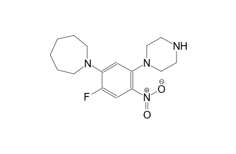 1-(2-fluoranyl-4-nitro-5-piperazin-1-yl-phenyl)azepane