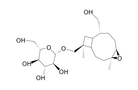 (1R,4R,5R,8S,9S,11R)-4,5-EPOXYCARYOPHYLLANE-12,14-DIOL-12-O-BETA-D-GLUCOPYRANOSIDE