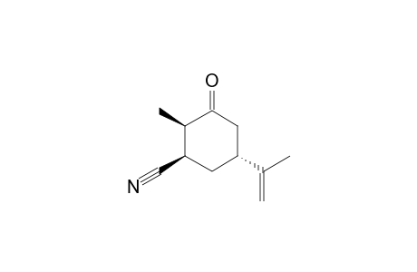 (1R,2R,5R)-2-methyl-3-oxidanylidene-5-prop-1-en-2-yl-cyclohexane-1-carbonitrile