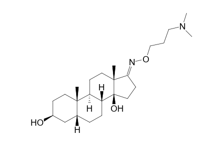 (3S,5R,8R,9S,10S,13R,14S,17E)-17-[3-(dimethylamino)propoxyimino]-10,13-dimethyl-2,3,4,5,6,7,8,9,11,12,15,16-dodecahydro-1H-cyclopenta[a]phenanthrene-3,14-diol