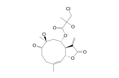 (6R*,7R*,8S*,10S*)-10-HYDROXY-8-(2-METHYL-2-HYDROXY-3-CHLOROPROPANOYLOXY)-1-OXO-GERMACRA-4,11(13)-DIEN-6,12-OLIDE