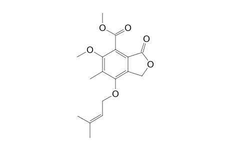 4-[(3-METHYL-2-BUTENYL)-OXY]-6-METHOXY-5-METHYL-7-PHTHALIDECARBOXYLIC-ACID-METHYLESTER