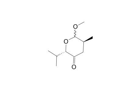 2-Methoxy-trans-3-methyl-6-isopropyl-2,3,4,6-tetrahydropyran-5-one