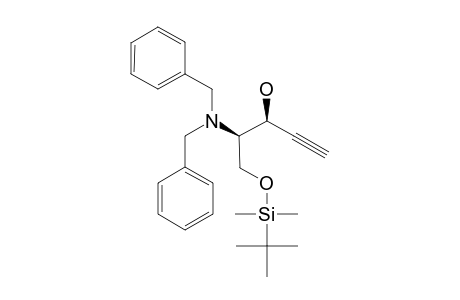 (2S,3S)-1-(TERT.-BUTYLDIMETHYLSILYLOXY)-2-(DIBENZYLAMINO)-PENT-4-YN-3-OL