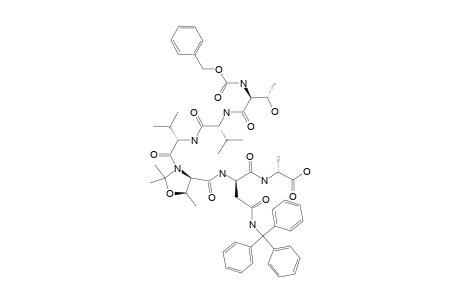 CBZ-L-THR-D-VAL-L-VAL-D-ALLO-THR(PSI-PRO)-D-ASN(TRT)-D-ALA-OH