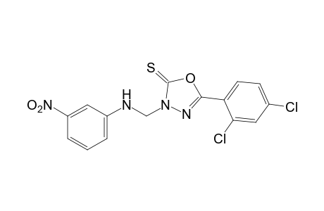 2-(2,4-dichlorophenyl)-4-[(m-nitroanilino)methyl]-delta2-1,3,4-oxadiazoline-5-thione