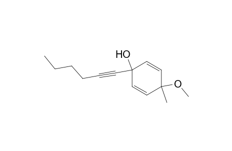 syn-1-(1-Hexynyl)-4-methoxy-4-methyl-2,5-cyclohexadien-1-ol