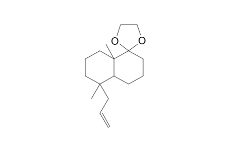 (14aS,5S,8aS)-(-)-3,4,4a,5,6,7,8,8a-octahydro-5,8a-dimethyl-5-(prop-2'-enyl)naphthalen-1(2H)-one ethylene acetal