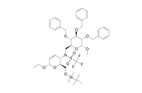 #14;N-(METHYL-2,3,4-TRI-O-BENZYL-6-DEOXY-ALPHA-D-GLUCOPYRANOSID-6-YL)-N-[ETHYL-6-O-(TERT.-BUTYLDIMETHYLSILYL)-2,3,4-TRIDEOXY-ALPHA-D-ERYTHRO-HEX-2-ENOYPRANOSID