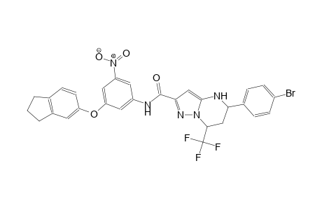 5-(4-bromophenyl)-N-[3-(2,3-dihydro-1H-inden-5-yloxy)-5-nitrophenyl]-7-(trifluoromethyl)-4,5,6,7-tetrahydropyrazolo[1,5-a]pyrimidine-2-carboxamide