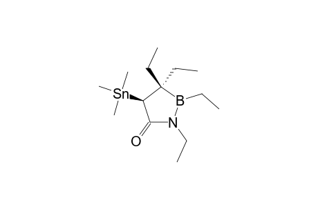 1,2,3,3-TETRAETHYL-4-TRIMETHYLSTANNYL-1,2-AZABOROLAN-5-ONE