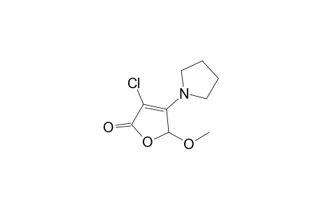 3-Chloro-5-methoxy-4-(1'-pyrrolidinyl)-2(5H)-furanone