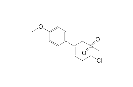 (Z)-5-chloro-2-(p-methoxyphenyl)-2-pentenyl methyl sulfone