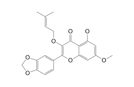 5-Hydroxy-3-isopentenyloxy-7-methoxy-3',4'-methylenedioxyflavone