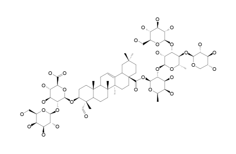 LOBATOSIDE-I;3-O-BETA-[GALACTOPYRANOSYL-(1->2)-GLUCURONOPYRANOSYL]-GYPSOGENIN-28-O-XYLOPYRANOSYL-(1->4)-[GLUCOPYRANOSYL-(1->3)]-RHAMNOPYRANOSYL-(1-