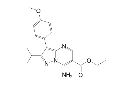 pyrazolo[1,5-a]pyrimidine-6-carboxylic acid, 7-amino-3-(4-methoxyphenyl)-2-(1-methylethyl)-, ethyl ester