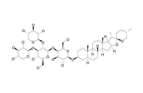 SAPONIN-1;3-O-[BETA-D-XYLOPYRANOSYL-(1->2)-[BETA-D-XYLOPYRANOSYL-(1->3)]-BETA-D-GLUCOPYRANOSYL-(1->4)-BETA-D-GALACTOPYRANOSYL]-NEOTIGOGENI