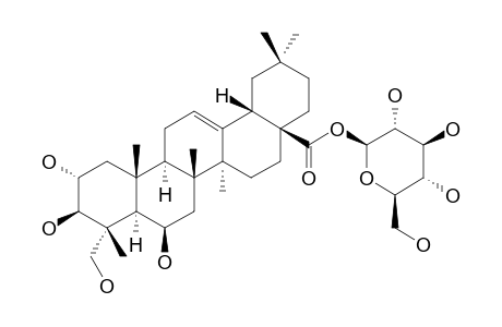 CHEBULOSIDE-II;BETA-D-GLUCOPYRANOSYL-2-ALPHA,3-BETA,6-BETA,23-TETRAHYDROXY-OLEAN-12-EN-28-OATE