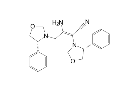 3-Oxazolidineacetonitrile, .alpha.-[1-amino-2-(4-phenyl-3-oxazolidinyl)ethylidene]-4-phenyl-, [R-(R*,R*)]-