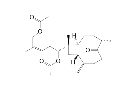 GIBBEROSIN-S;(1S,4S,9R,11S,14Z)-12,16-DIACETOXY-XENIAPHYLLA-8(19)-14-DIEN-5-ONE