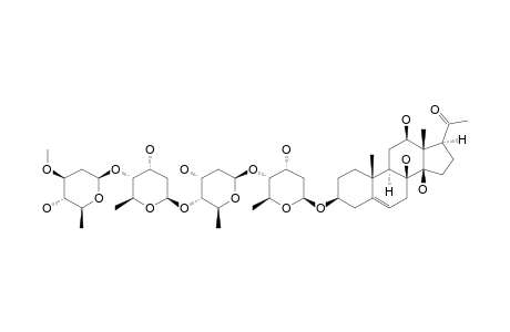 ISOLINEOLON-3-O-BETA-D-OLEANDROPYRANOSYL-(1->4)-BETA-D-DIGITOXOPYRANOSYL-(1->4)-BETA-D-DIGITOXOPYRANOSYL-(1->4)-BETA-D-DIGITOXOPYRANOSIDE