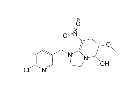 1-((6-chloropyridin-3-yl)methyl)-6-methoxy-8-nitro-1,2,3,5,6,7-hexahydroimidazo[1,2-a]pyridine-5-ol