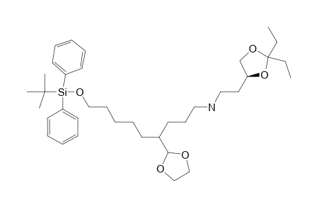 (9S)-6-AZA-2-(5-(TERT.-BUTYLDIPHENYLSILYLOXY)-PENTYL)-9,10-DIHYDROXY-9,10-O-3-PENTYLIDENE-DECANAL-ETHYLENACETAL