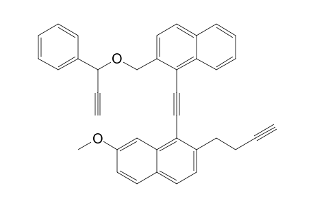 2-(3'-Butynyl)-7-methoxy-1-{2"-[(1"'-phenyl-2''-propynyl)oxymethyl]-1"-naphthyl}-ethynylnaphthalene