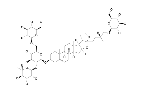 #45;26-O-BETA-D-GLUCOPYRANOSYL-22-XI-METHOXY-3-BETA,26-DIHYDROXY-(25R)-FUROST-5-ENE-3-O-ALPHA-L-RHAMNOPYRANOSYL-(1->2)-[BETA-D-GLUCOPYRANOSYL-(1->6)]-GLUCOPYRA