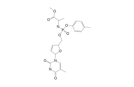 5'-O-(3'-DEOXY-2',3'-DIDEHYDROTHYMIDINYL)-O-(4-METHYLPHENYL)-N-[(S)-METHOXYALANINYL]-PHOSPHOROCHLORIDATE